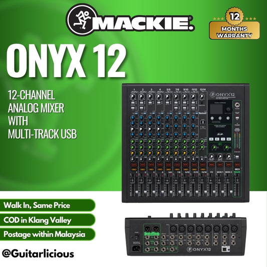 Mackie Onyx12 12-channel Analog Mixer with Multi-Track USB