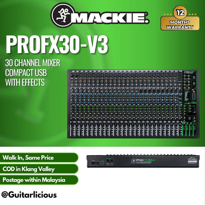 Mackie ProFX30v3 30 Channel Mixer Compact USB Mixers With Effects