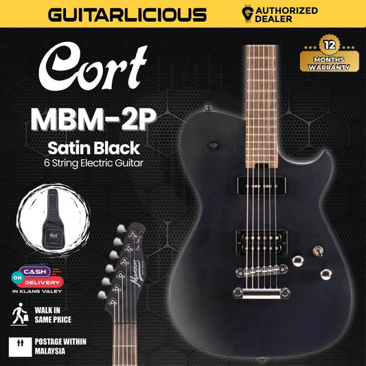 Cort MBM-2P Meta Series Matt Bellamy Signature Electric Guitar with bag - Satin Black