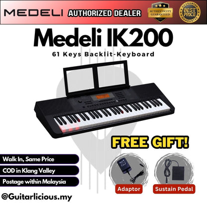 Medeli IK200 61 Keys Backlit-Keyboard ( IK200 / IK 200)