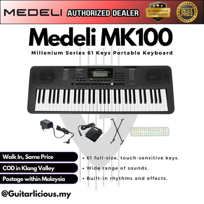 Medeli MK100 Millenium Series 61 Keys Portable Keyboard ( MK-100 / MK 100 )