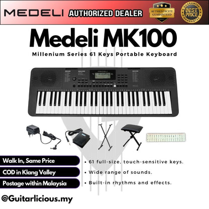 Medeli MK100 Millenium Series 61 Keys Portable Keyboard ( MK-100 / MK 100 )