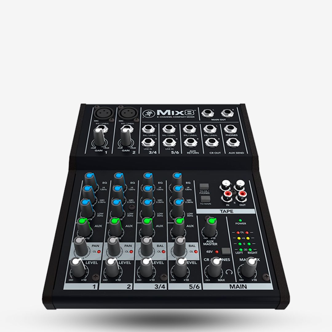 Model 8 Mix Mackie Mix8 8-channel Compact Mixer (Mix-8 / MIX8) – GUITARLICIOUS