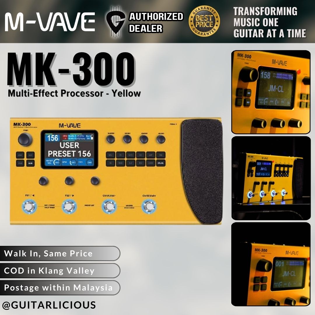 M-VAVE MK-300 Guitar Multi-Effect Processor – GUITARLICIOUS