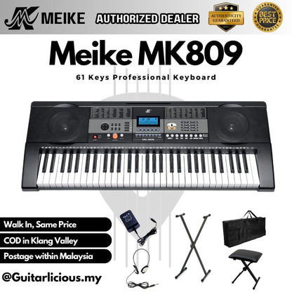 MEIKE 61 Keys Professional Keyboard with Touch Function Keys - (MK809 / MK 809 / MK-809)