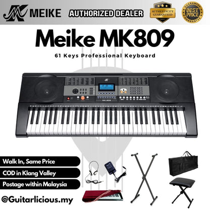 MEIKE 61 Keys Professional Keyboard with Touch Function Keys - (MK809 / MK 809 / MK-809)