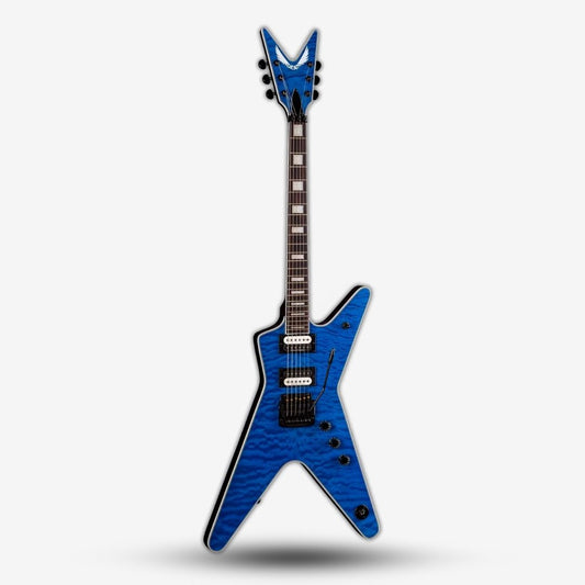 Dean ML Select 24 Kahler Quilt Top Electric Guitar - Trans Blue