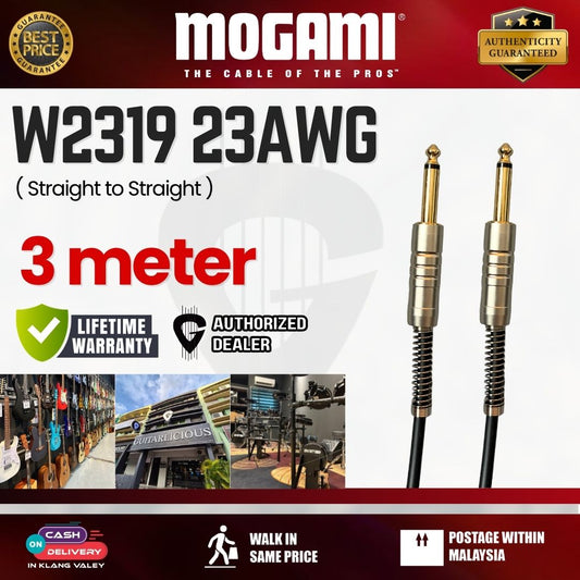 Mogami W2319 23AWG Guitar Cable - 3 Meter (Straight to Straight)