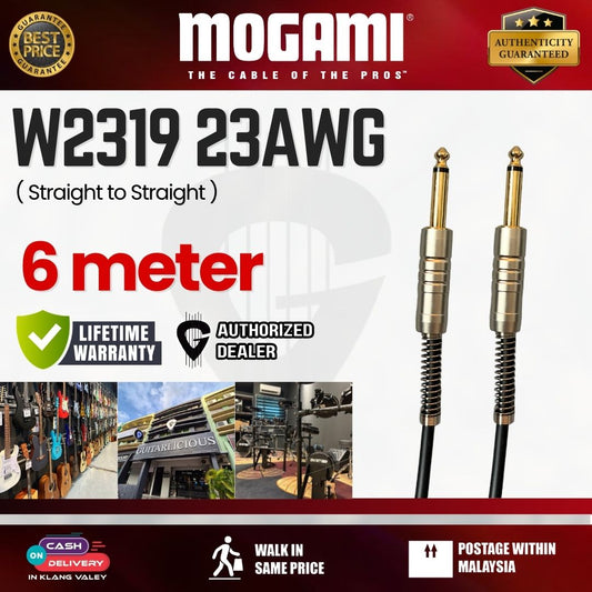 Mogami W2319 23AWG Guitar Cable - 6 Meter (Straight to Straight)