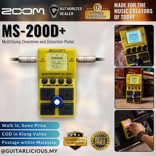 Zoom MS-200D+ MultiStomp Overdrive and Distortion Pedal+