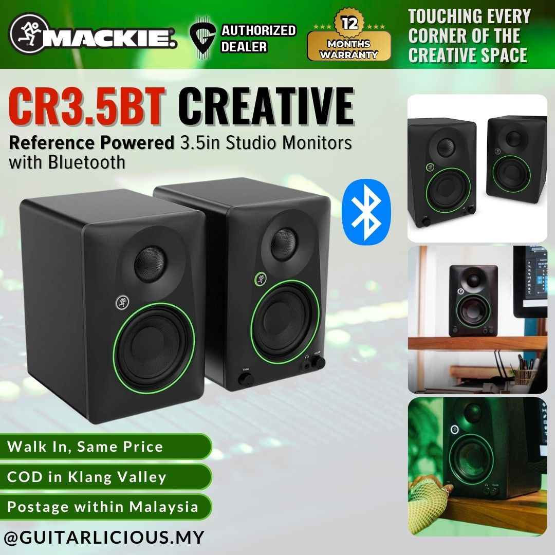 Mackie CR3.5BT Creative Reference Powered 3.5in Studio Monitors with Bluetooth - Pair