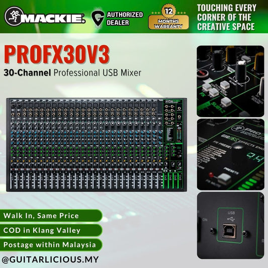 Mackie Pro FX30v3 30 Channel Mixer Compact USB Mixers With Effects -  (ProFX30v3)