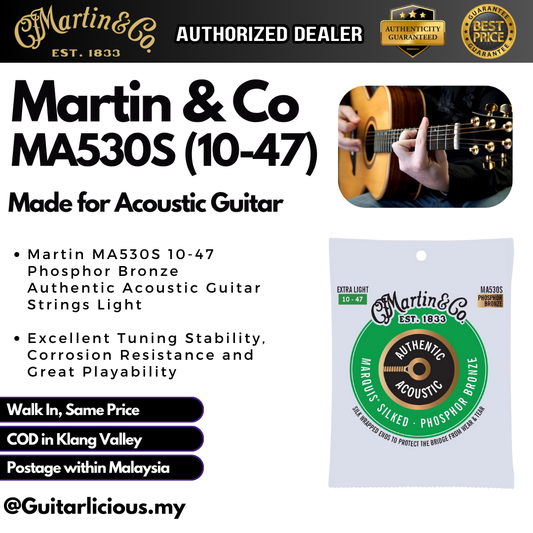 Martin MA530S Marquis Silked Phosphor Bronze Authentic Acoustic Guitar 
