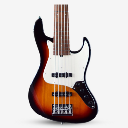 Sadowsky MetroExpress 21-fret Vintage JJ 5-String Bass Guitar, Maple FB, Tobacco Burst