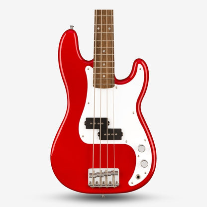 Squier by Fender Mini Short Scale Precision 4 String Bass Guitar, Laurel FB, Dakota Red