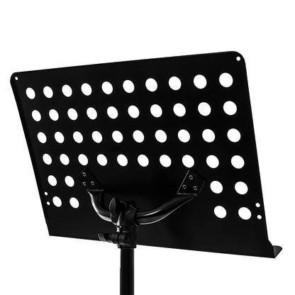 Nomad NBS-1310 Orchestra Music Stand — perforated desk, folding design, multi-angle tilt.