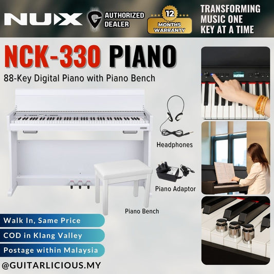 NUX NCK-330 88-Key Digital Piano with Piano Bench