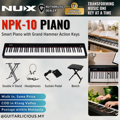 NUX NPK-10 88-Key Grand Hammer Action 3 Portable Digital Piano (NPK10 / NPK 10 / NPS1 )