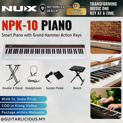 NUX NPK-10 88-Key Grand Hammer Action 3 Portable Digital Piano (NPK10 / NPK 10 / NPS1 )