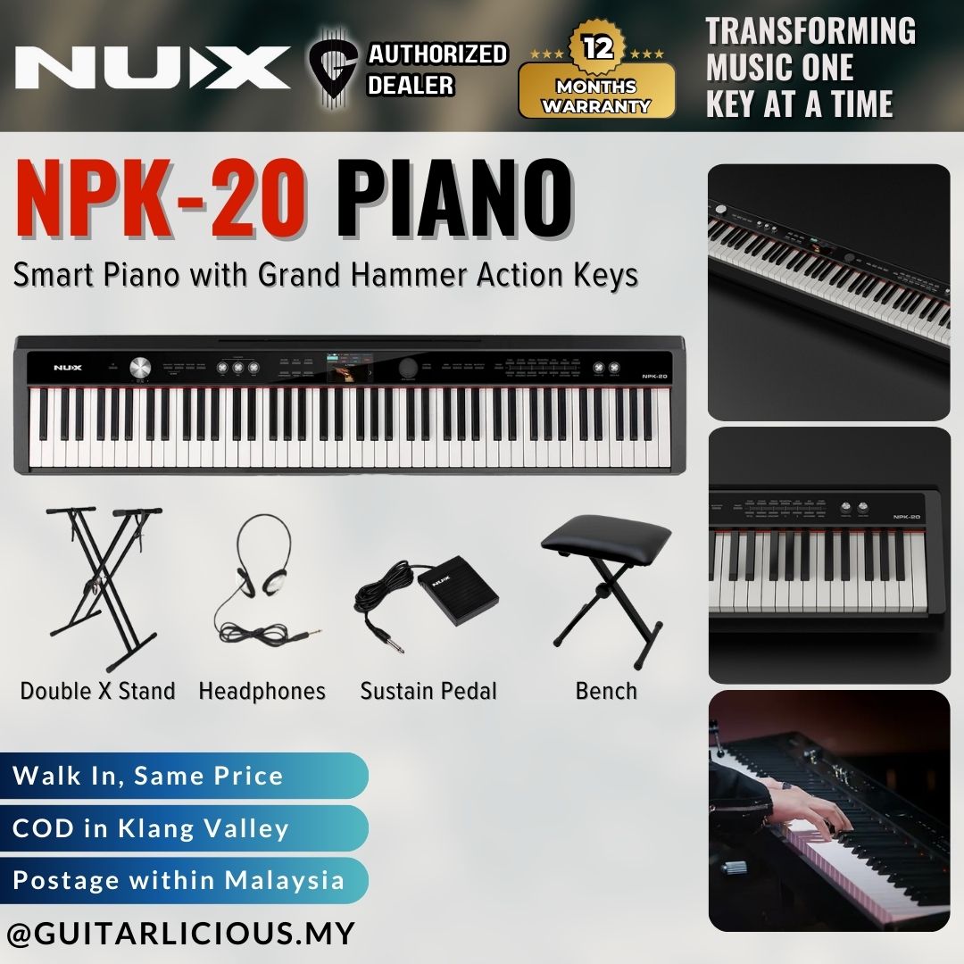 NUX NPK-20 88-Key Portable Digital Piano with Hammer Action MIDI
