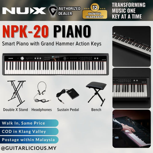 NUX NPK-20 88-Key Portable Digital Piano with Hammer Action MIDI and Bluetooth ( NPK20 / NPK 20 )