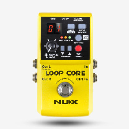 NUX Loop Core Stereo Effect Pedal with Built In Rhythm Tracks and MIDI Control - ( Loop-Core )