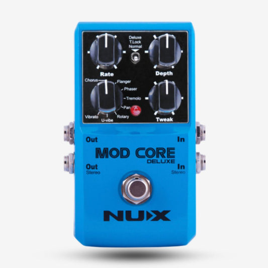 NUX Mod Core Deluxe MKII 8 Modulations Effects Pedal with Stereo Connection