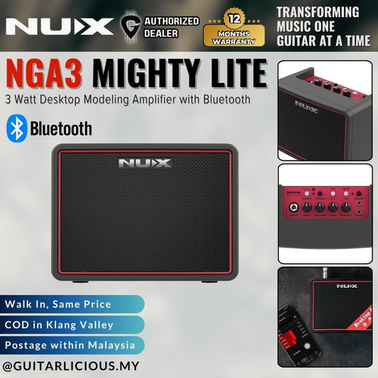 Nux Mighty Lite BT MKII NGA-3 - Mini Modeling Amplifier ( NGA3 / MKII ) - Grey