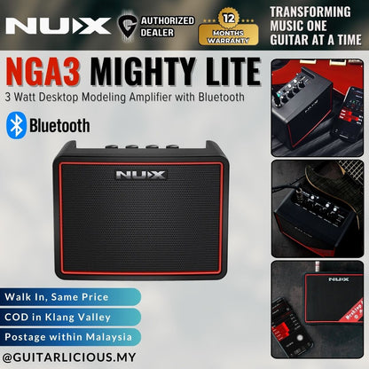 Nux Mighty Lite BT MKII NGA-3 - Mini Modeling Amplifier ( NGA3 / MKII ) - Black