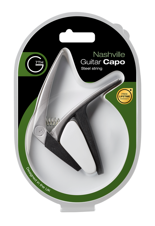 G7th Nashville C21042 Guitar Capo for Acoustic and Electric Guitar - Silver