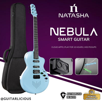 Natasha Nebula Smart Electric Guitar - Ocean Blue