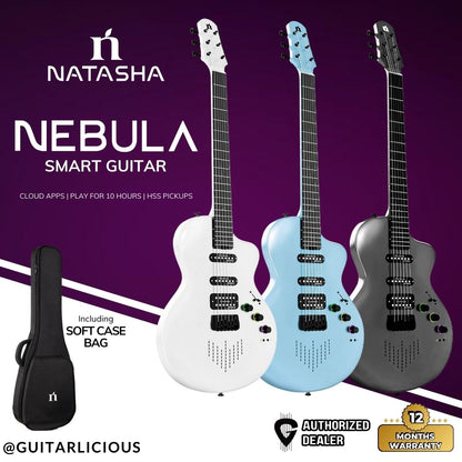 Natasha Nebula Smart Electric Guitar - Radiant Pearl