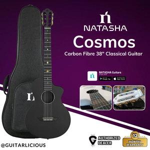 Natasha Cosmos Carbon Fibre 38" Classical Guitar with Bag