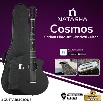 Natasha Cosmos Carbon Fibre 38" Classical Guitar with Bag