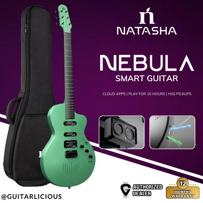 Natasha Nebula Smart Electric Guitar - Mint Green