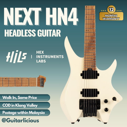 HILS NEXT Series Headless Guitar HN4 - Satin Ivory