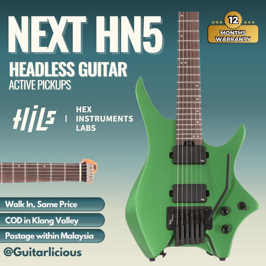 HILS NEXT Series Headless Guitar HN5 - Metallic Green