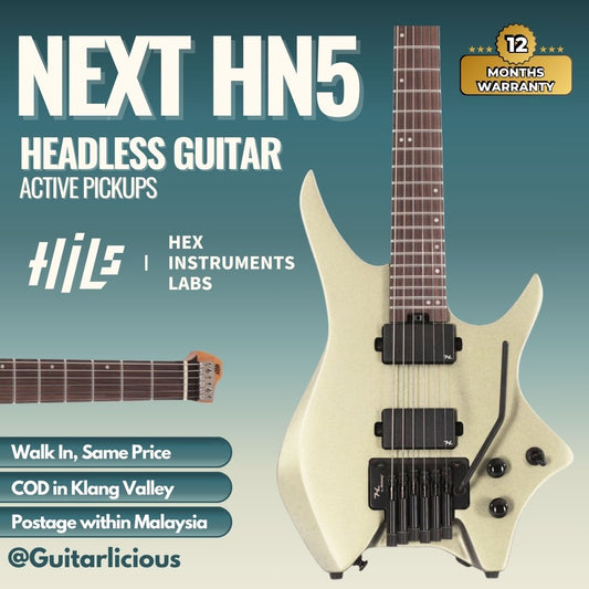HILS NEXT Series Headless Guitar HN5 - Satin Ivory