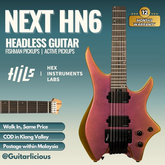 HILS NEXT Series Headless Guitar HN6 - Ultra Gold Chameleon