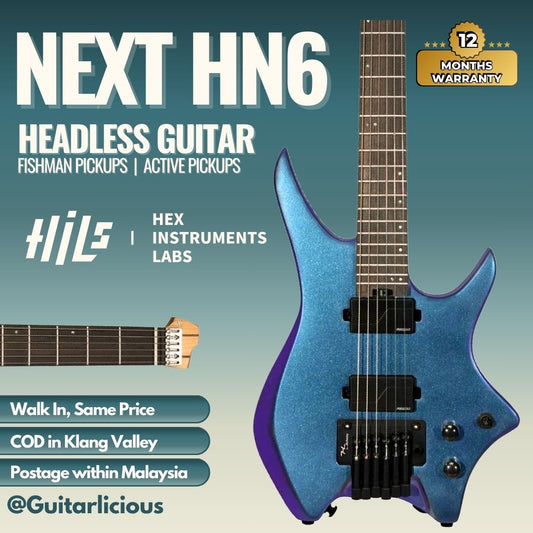 HILS NEXT Series Headless Guitar HN6 - Ultra Violet Chameleon