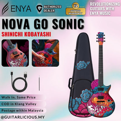 Enya Nova Go Sonic Carbon Fiber composite Electric Guitar with Built In Speaker - Dragon