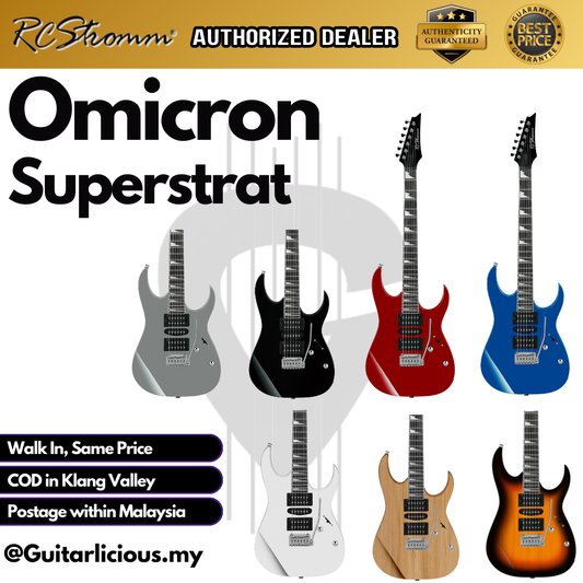 OMICRON Series Superstrat Electric Guitar with Tremolo (HSH) Pick Up (RCStromm / KG19)