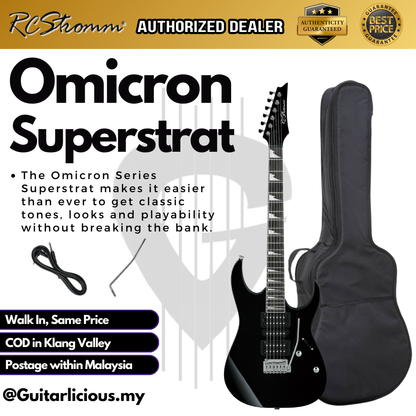 OMICRON Series Superstrat Electric Guitar with Tremolo (HSH) Pick Up (RCStromm / KG19)