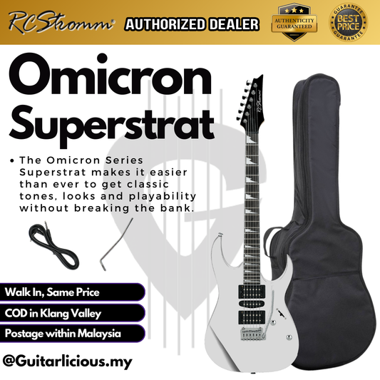 OMICRON Series Superstrat Electric Guitar with Tremolo (HSH) Pick Up (RCStromm / KG19)