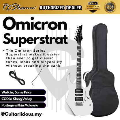 OMICRON Series Superstrat Electric Guitar with Tremolo (HSH) Pick Up (RCStromm / KG19)