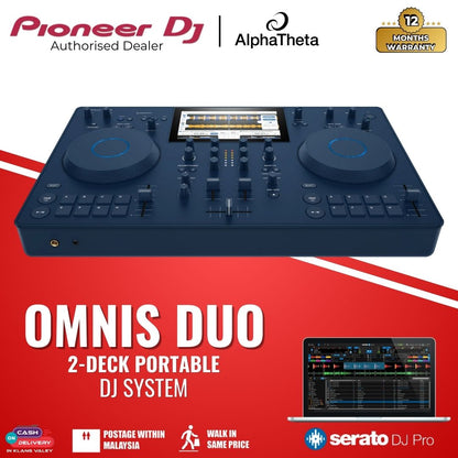 AlphaTheta Omnis Duo 2-deck Portable DJ System