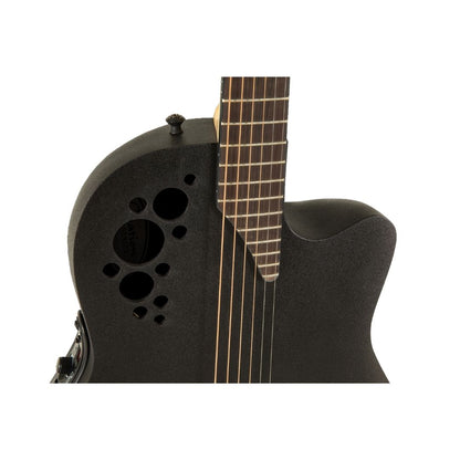 Ovation E-Acoustic Guitar Elite TX Mid Cutaway Black Textured