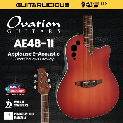 Ovation Applause E-Acoustic Guitar Super Shallow Cutaway Honeyburst