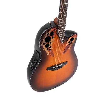 Ovation E-Acoustic Guitar Celebrity Elite Mid Cutaway Sunburst