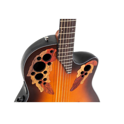 Ovation E-Acoustic Guitar Celebrity Elite Mid Cutaway Sunburst
